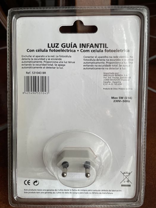 Luz de presença infantil NOVA