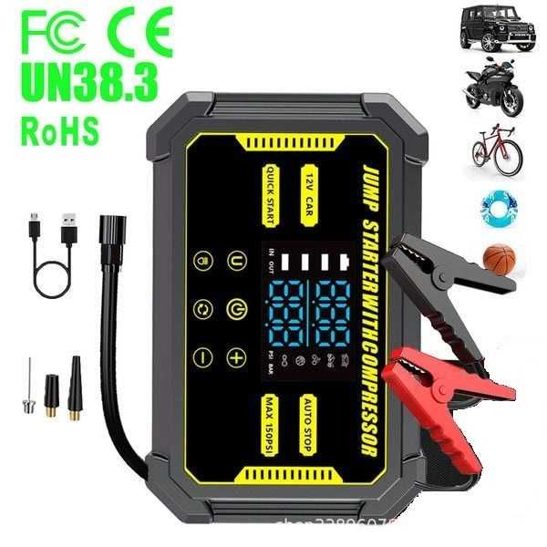 Пуско-зарядний пристрій з компресором Jump Starter A27 1500А/ 22200mWh