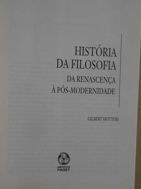 História da Filosofia de Gilbert Hottois