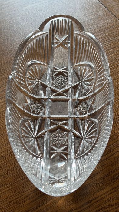 Literatki półmiska piękne Kryształ PRL zestawy