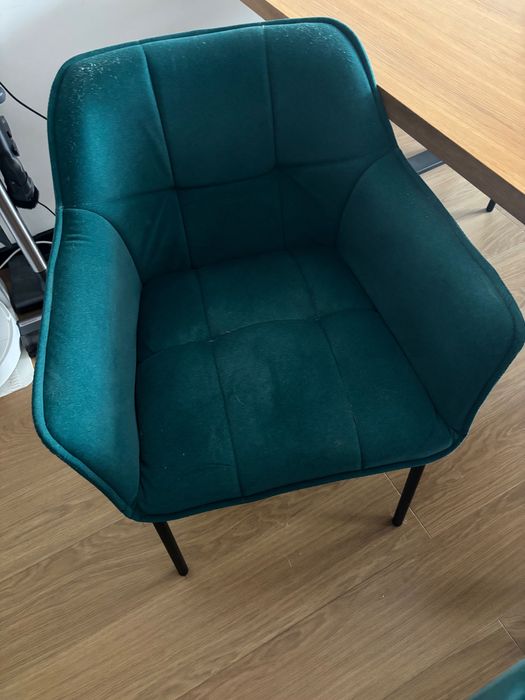 6 krzeseł Piemont z Agata Meble – wygodne, tapicerowane (turkusowe)