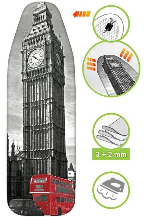 Pokrowiec Londyn na dużą deskę do prasowania z podkładem 5 mm  (M)