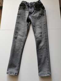 Spodnie Reserved 140 długość 83cm jeansy dzinsy szare grafitowe Super