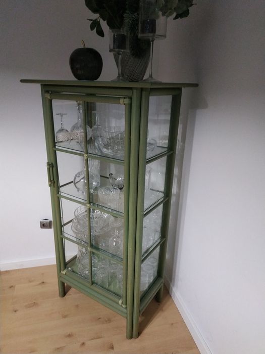 Meble rattanowe komplet stół witryna fotele sofa