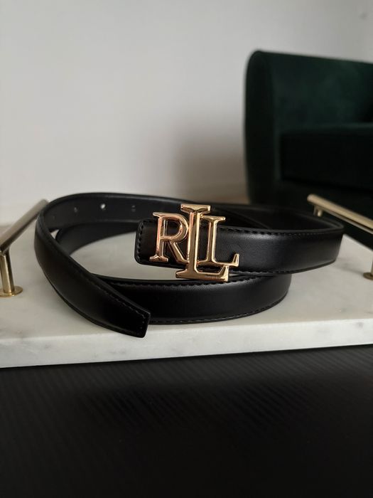 Pasek złota klamra logo RLL jak Ralph regulowany