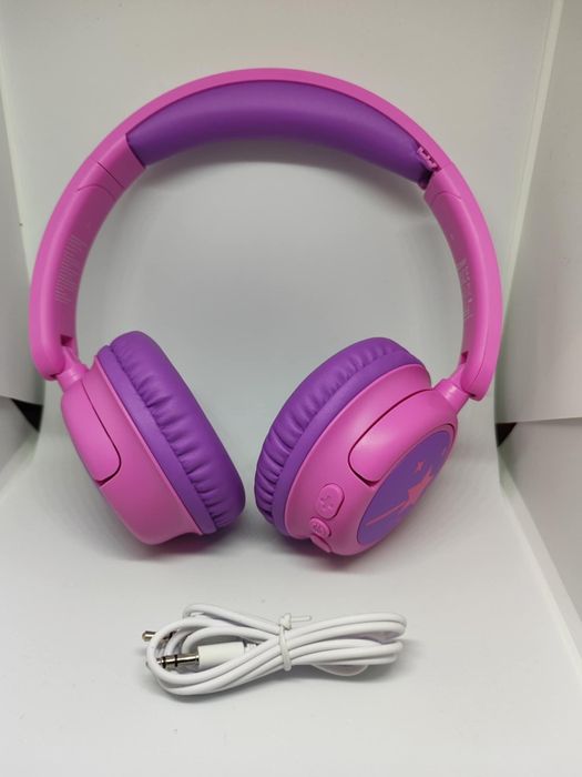 Słuchawki przewodowe dziewczęce różowe