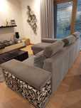 Chaise-longue cinza