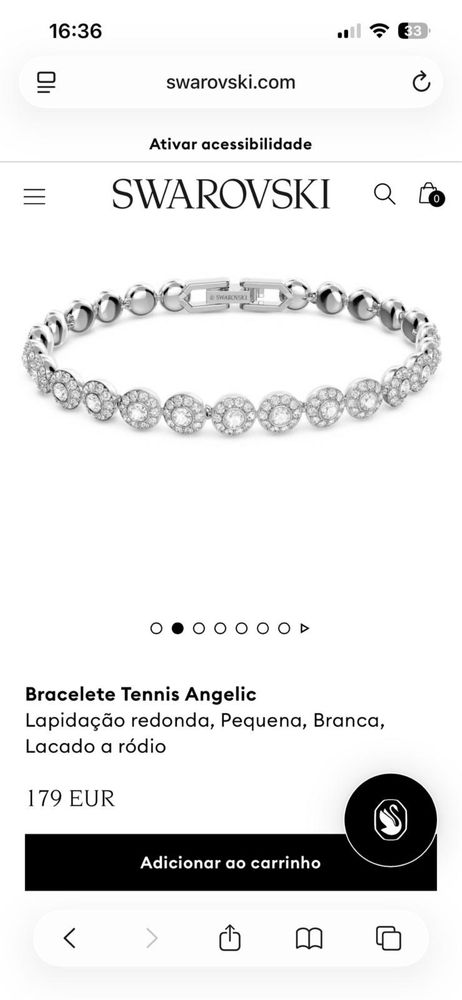 Bracelete e colar Swarovski