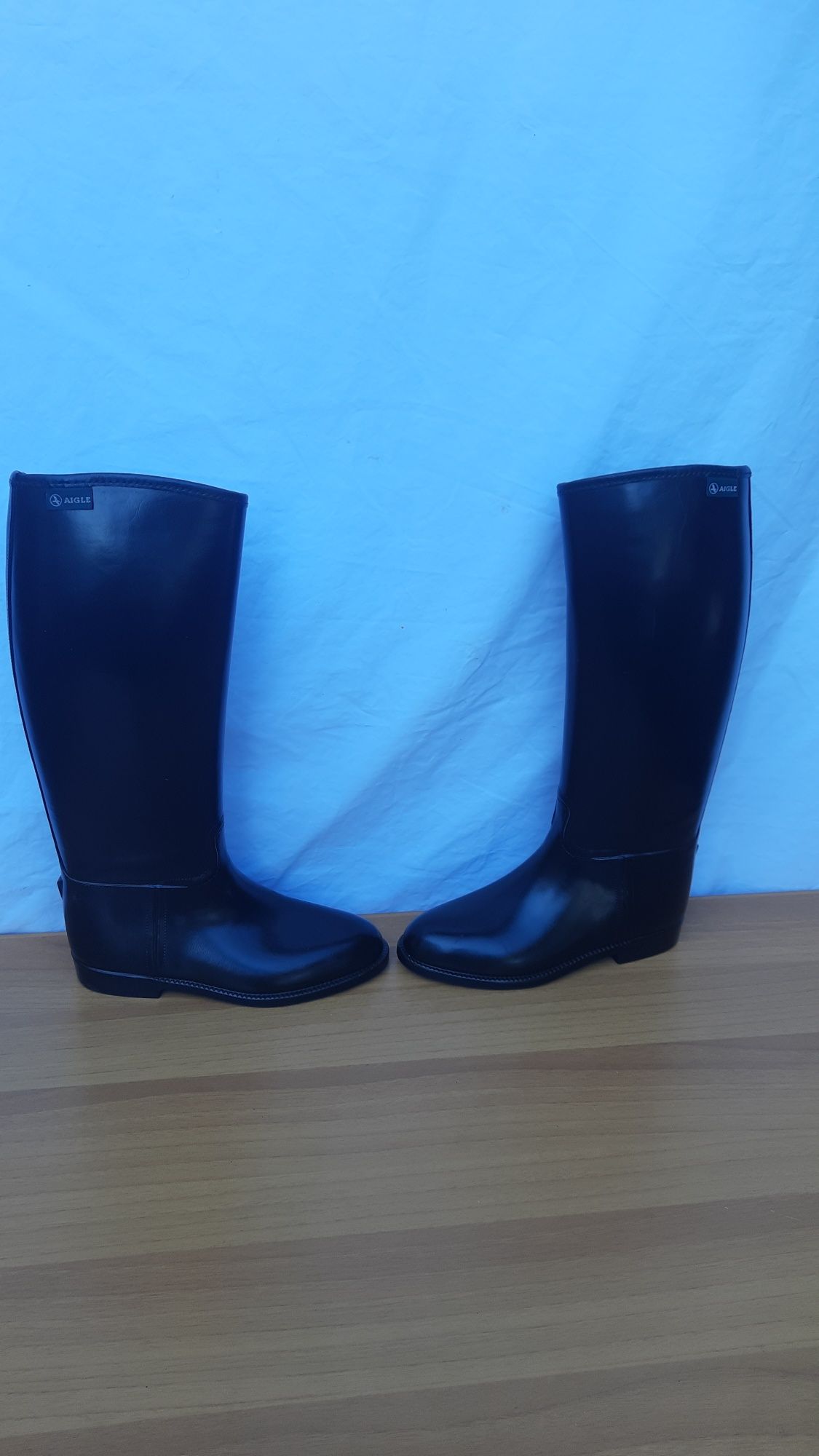 Aigle гумові чоботи, жіночі з м'якою підкладкою, 36р, жокейські, made