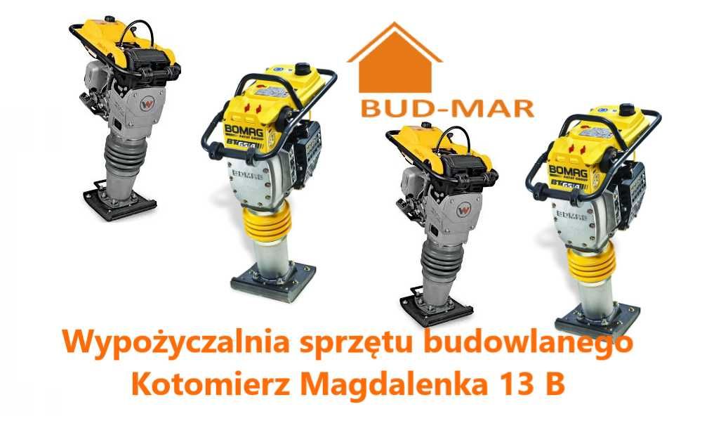 Wynajmę ubijak stopę skoczek wacker bomag zageszczarka od100 do 500 kg