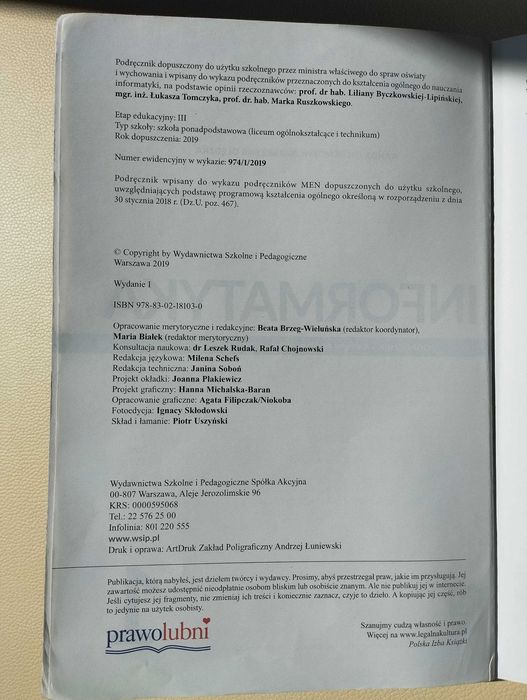 Informatyka klasa 1