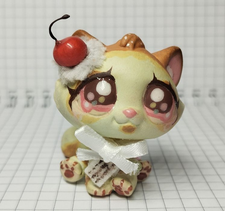Littlest pet shop лпс lps кастом котик дисертик