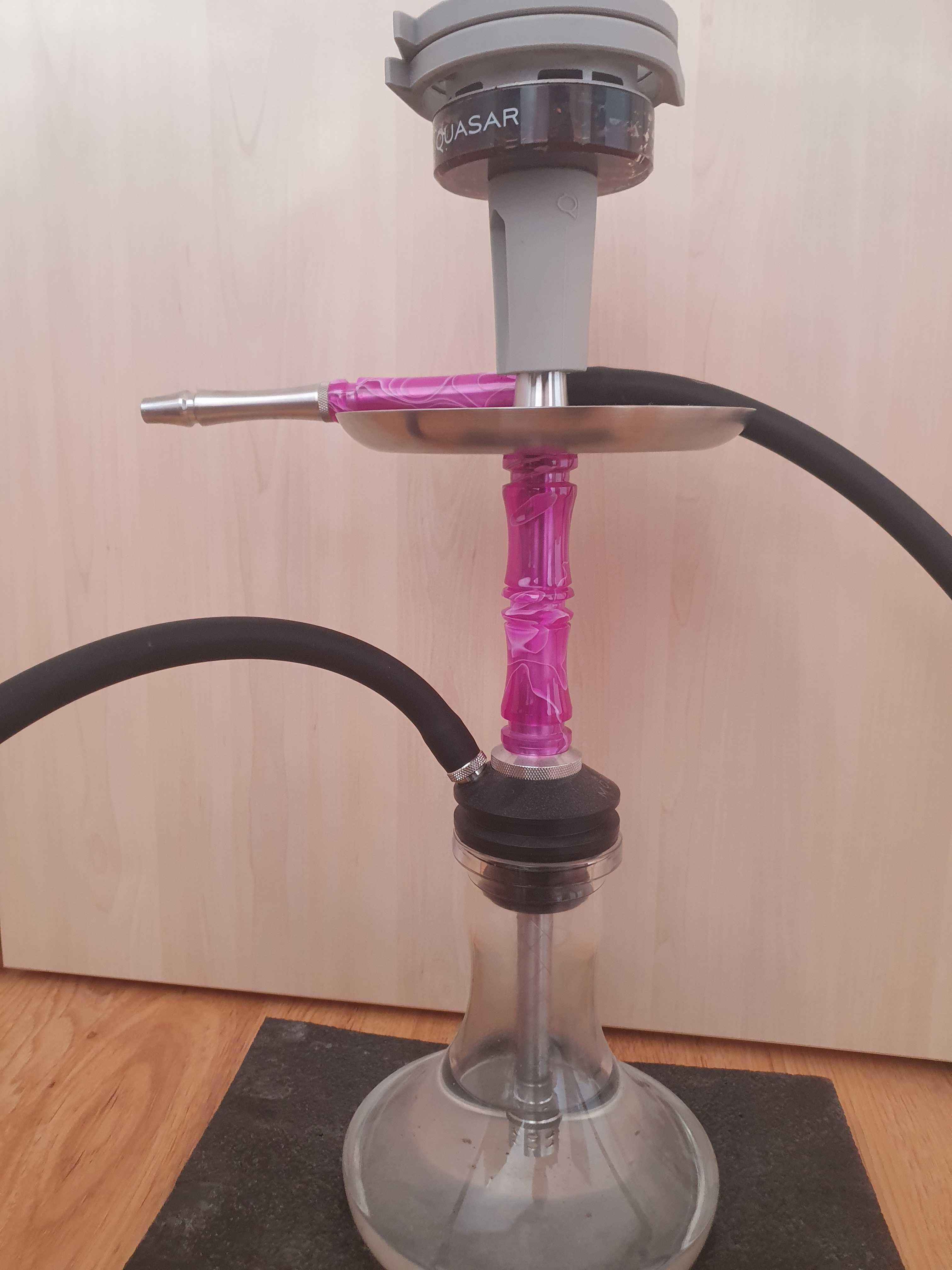 Shisha Moze Breeze Two Wavy Purple + Cybuch Quasar Raas X Social Smoke