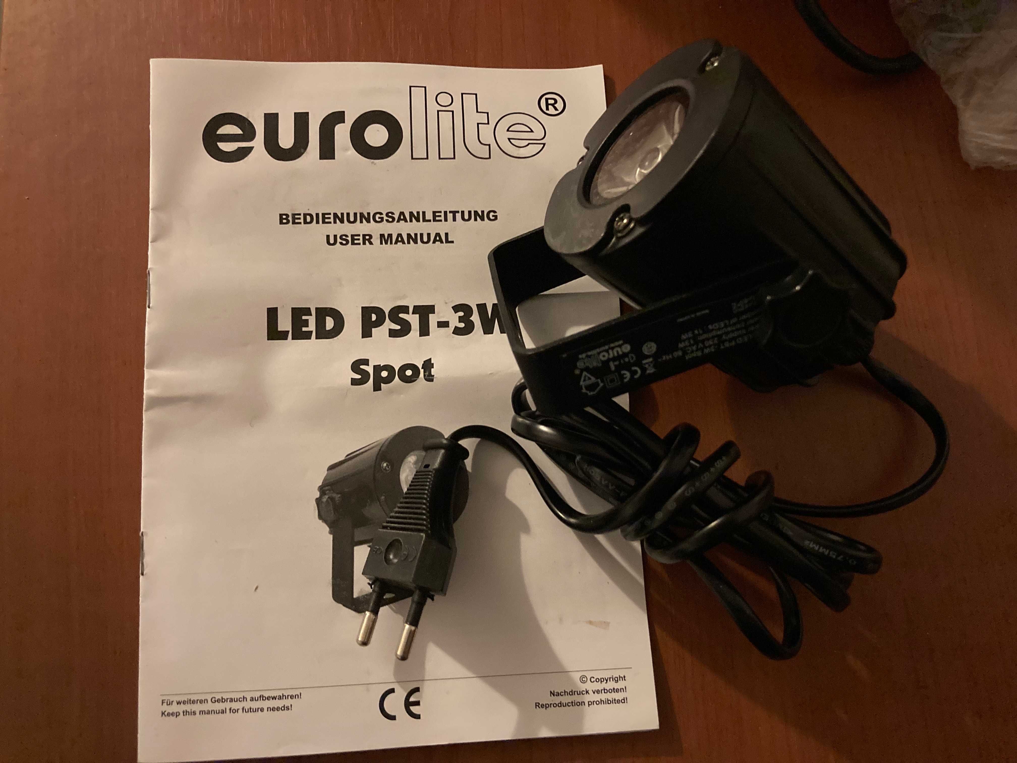 Reflektor Eurolite LED PST-3W Spot Oświetlacz kuli itp