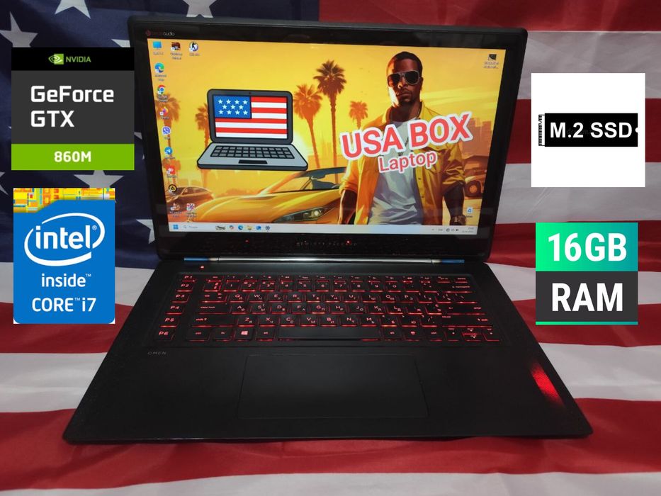 ‼️Сенсорний Ігровий HP OMEN 15.5FHD/Core i7/8ядер/GTX 4GB/16GB/SSD256/