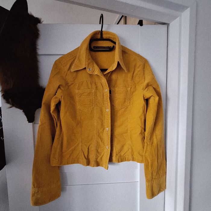 Oddam za darmo śliczną sztruksową kurteczkę w kolorze musztardy M