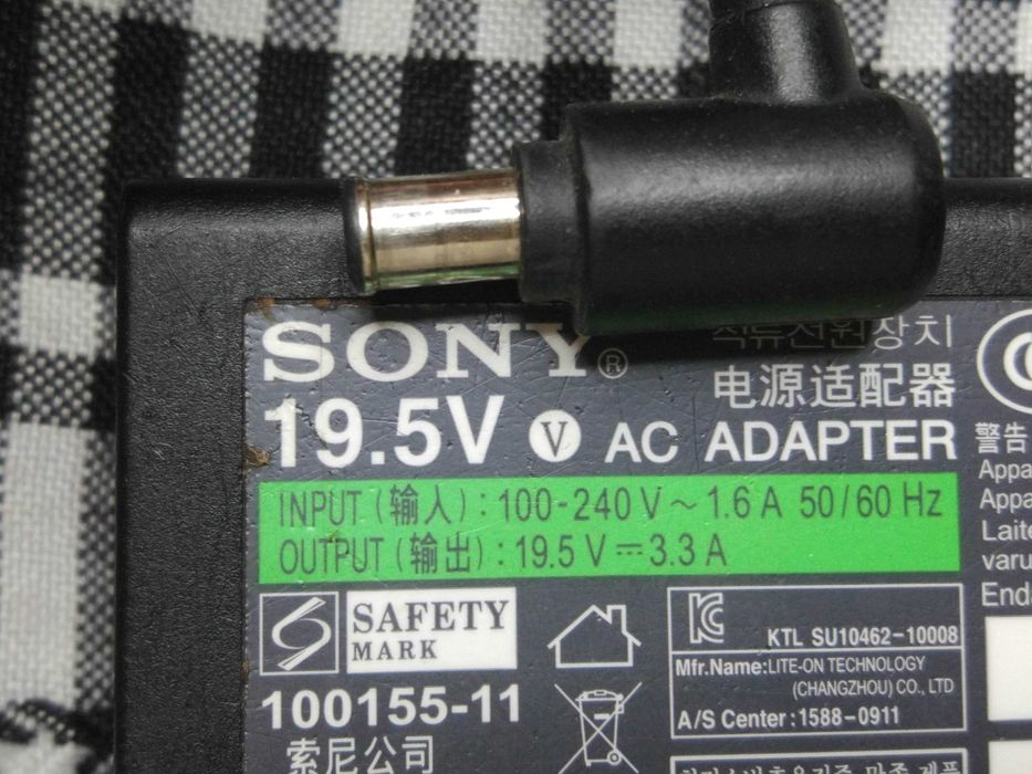 Блок живлення питания зарядное для ноутбука SONY 19.5V 3.3A