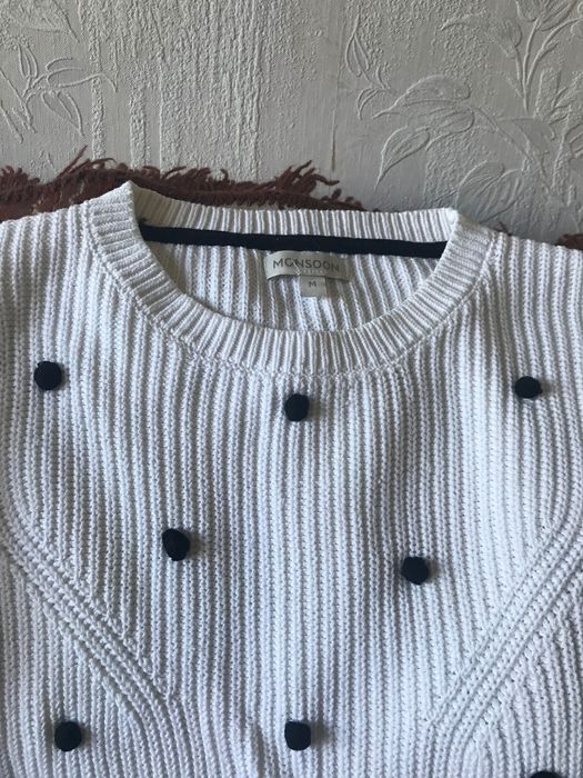 Нарядный свитер 100% cotton, 46 р.