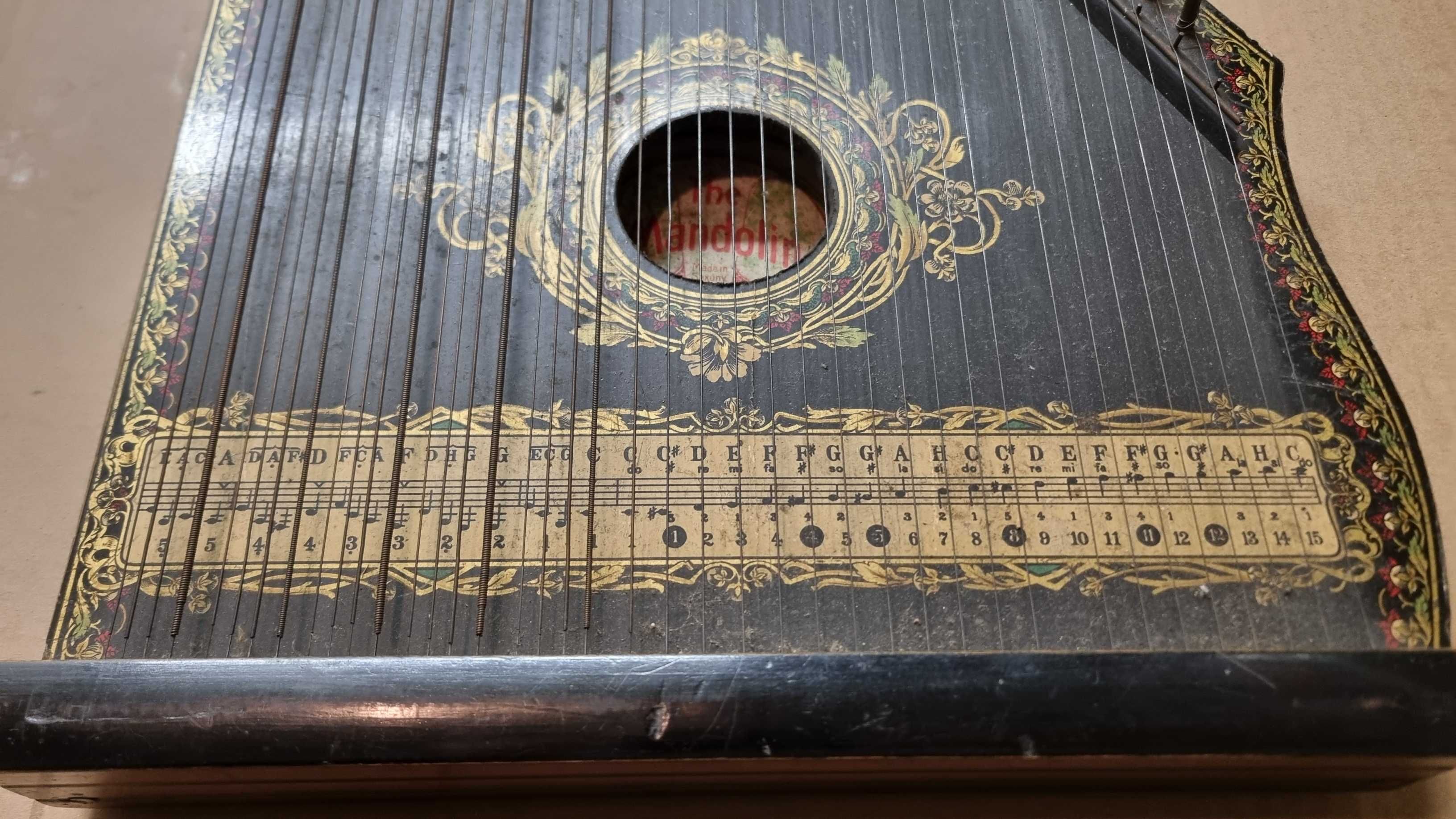 cymbały saksońskie, cytra gitarowa, harfa kolekcjonerska