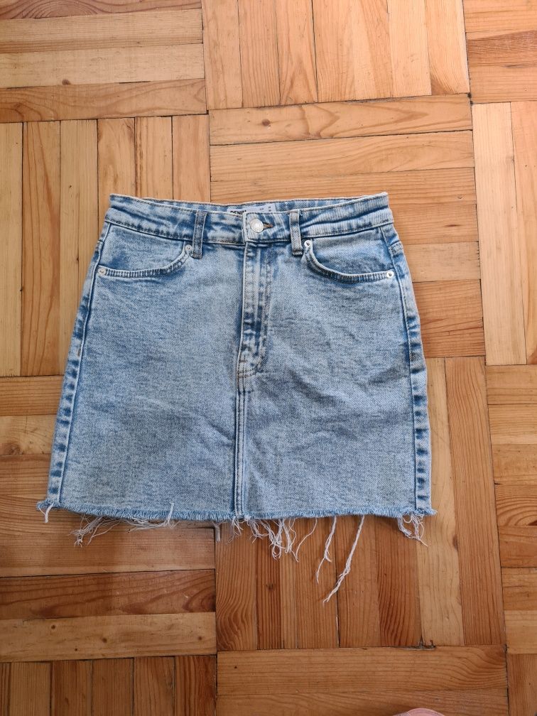 Spódniczka jeans denim Bershka mini 38