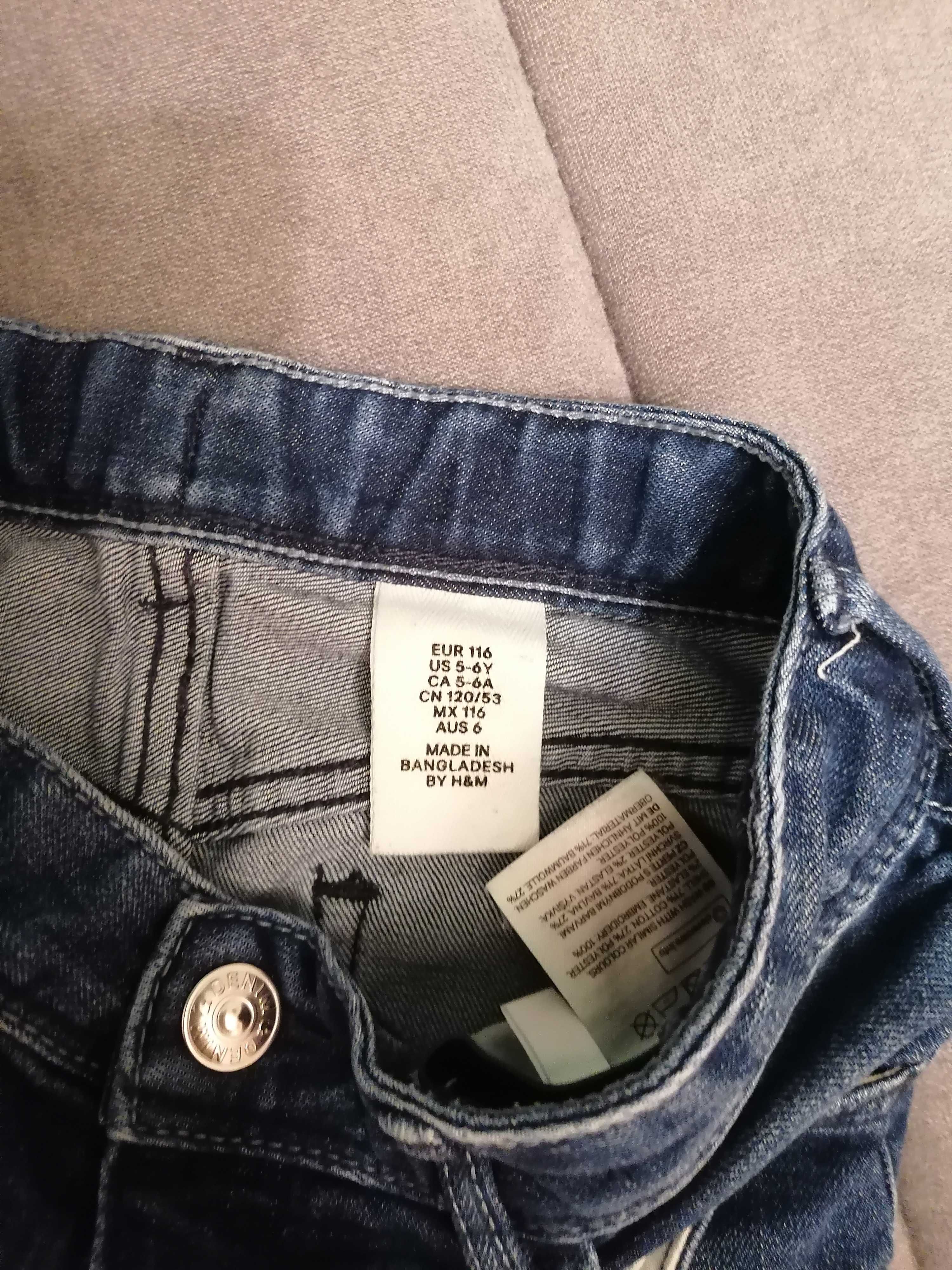 Spódniczka jeansowa z naszytym haftem 116