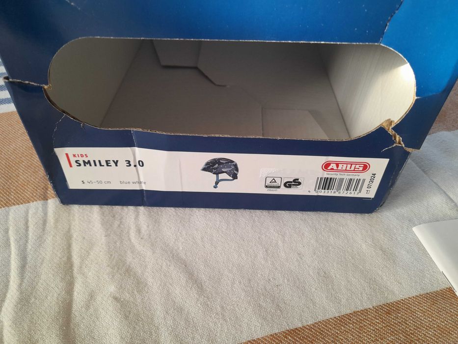Kask rowerowy dziecięcy Abus Smiley 3.0 Blue Whale S 45-50cm