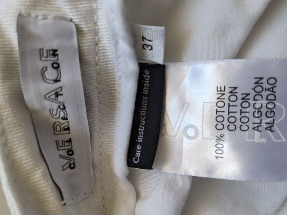 VERCACE,  джинсы белые, котон.