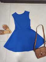 Sukienka chabrowa niebieska Reserved vintage
