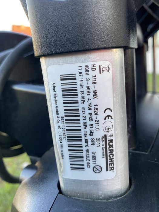 Myjka Karcher HD 7-18 4M silnik wolnoobrotowy