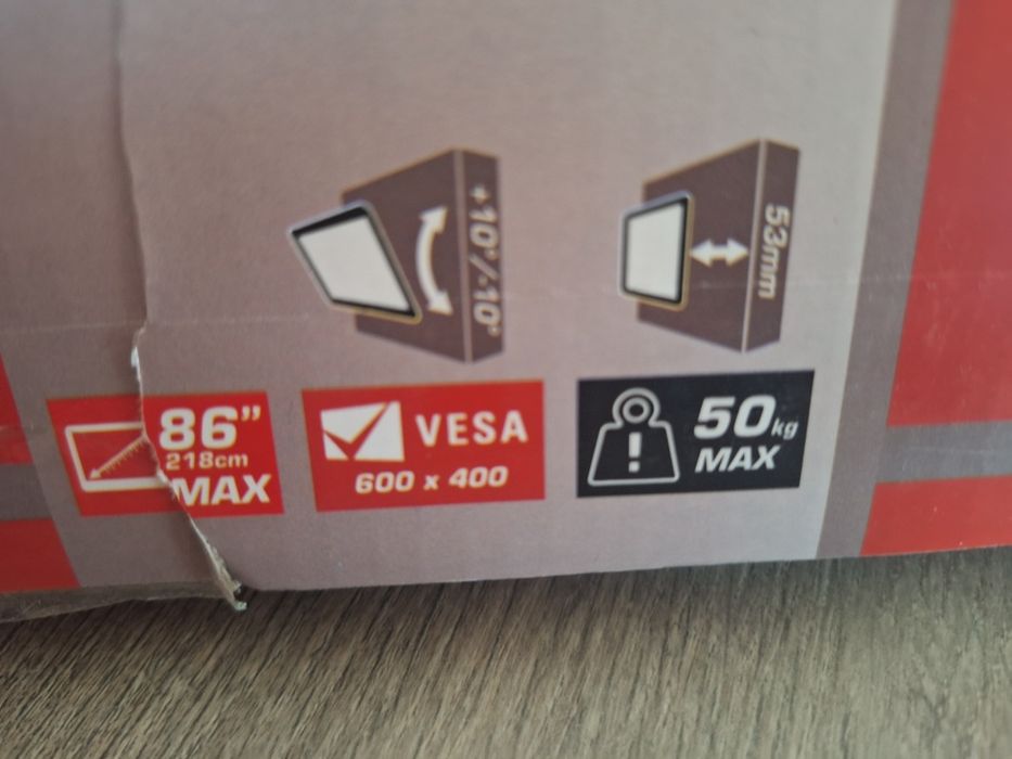 Uchwyt ścienny na telewizor tv wieszak NOWY masywny solidny iSupport T