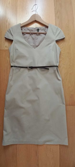 Vestido bege benetton (tamanho S)