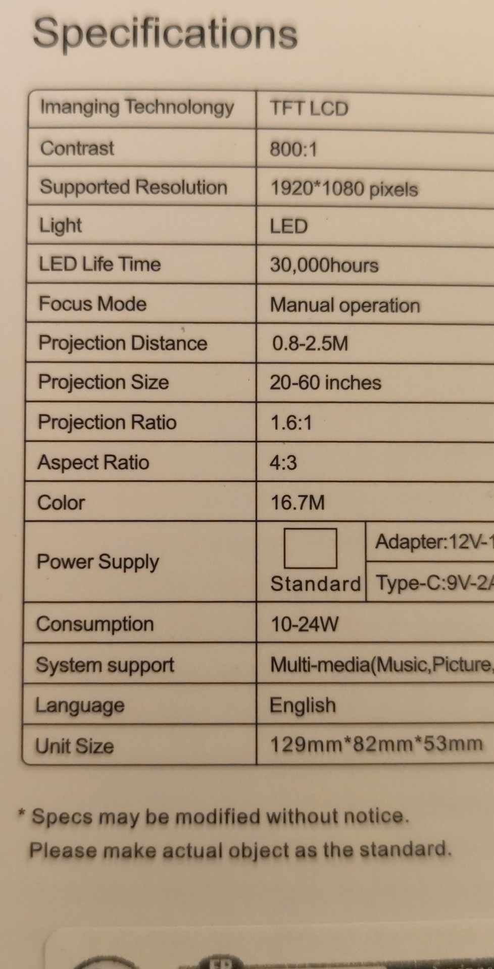 Projektor LED nowy
