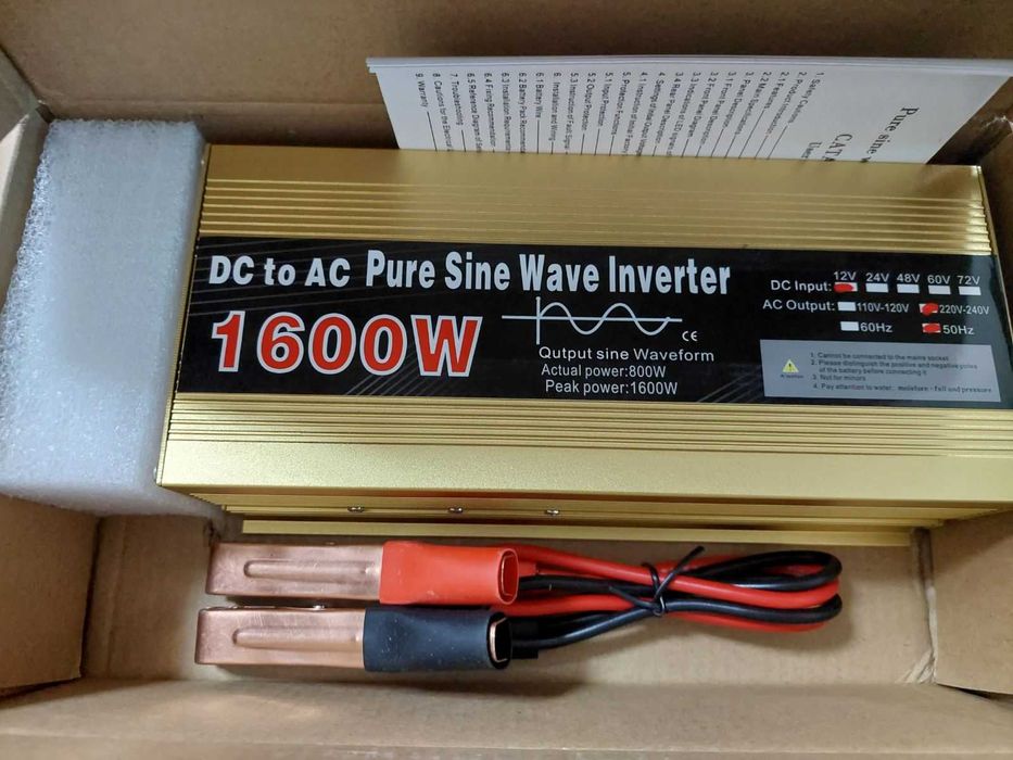 Інвертор Houli 24-220V 1600W чиста синусоїда перетворювач напруги