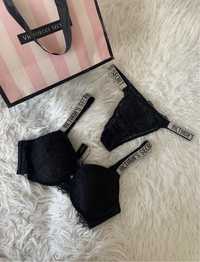 Biustonosz Figi Stanik Bralet Stringi Majtki Victorias Secret XS S M