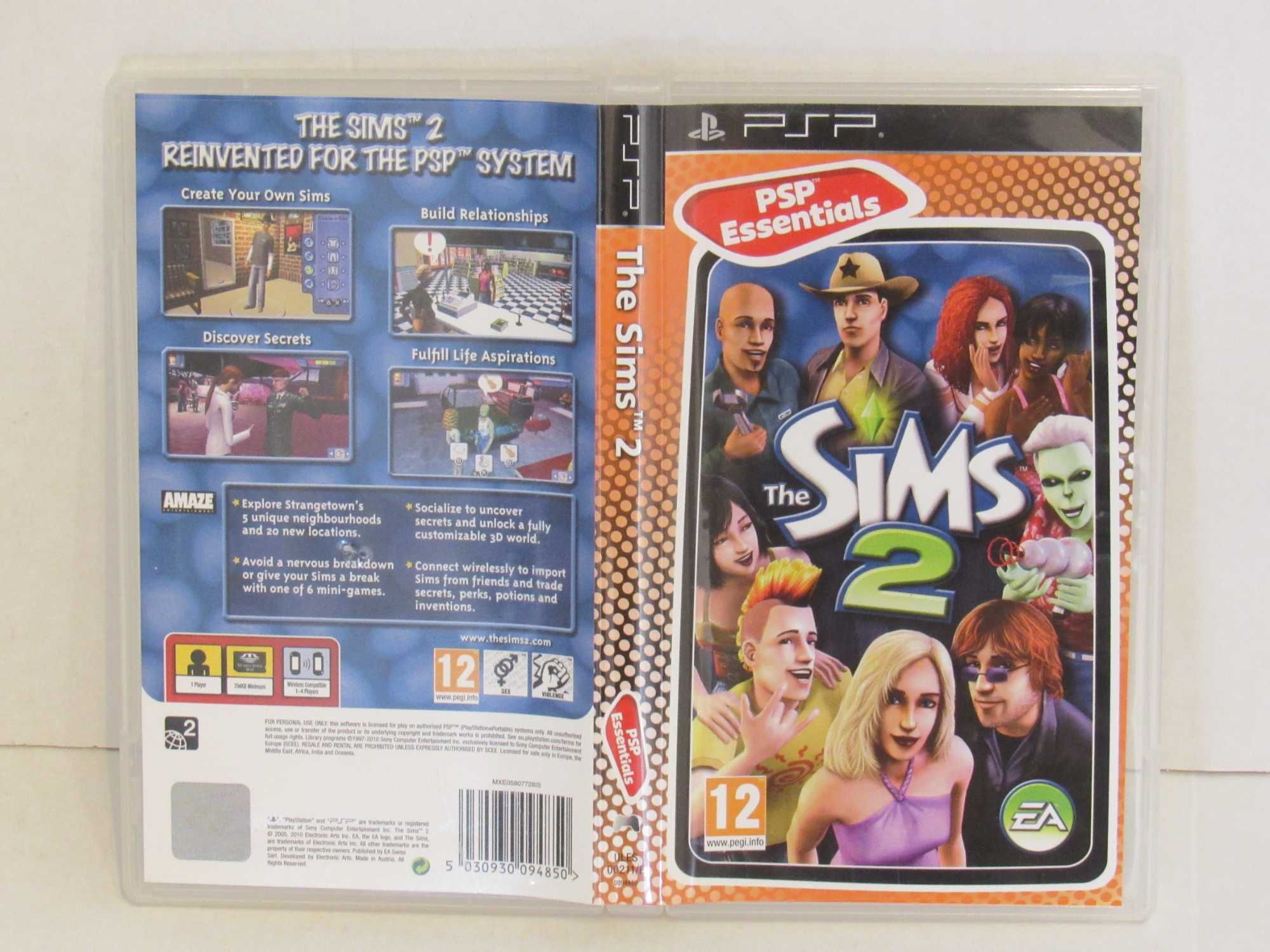 Jogo PSP Playstation Portable The Sims 2 completo testado