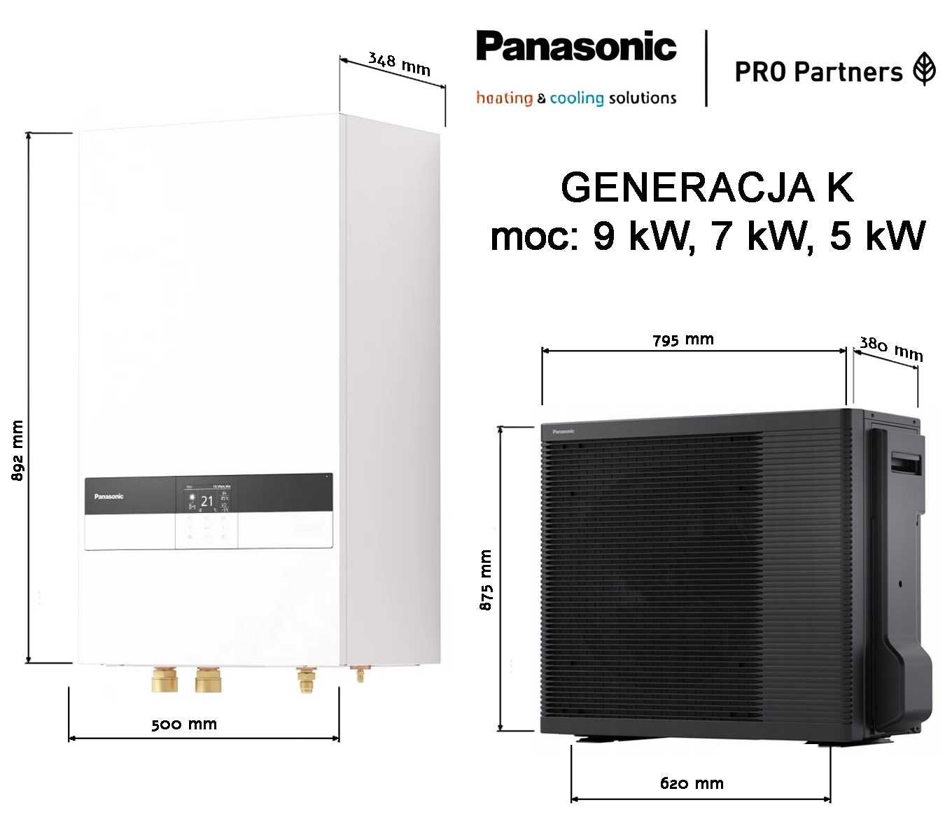 Pompa ciepła Panasonic seria HP K 9 KW typ split KIT-WC09K3E5 [MONTAŻ]