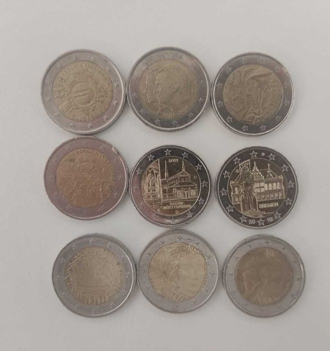 Moedas 2 euros para troca