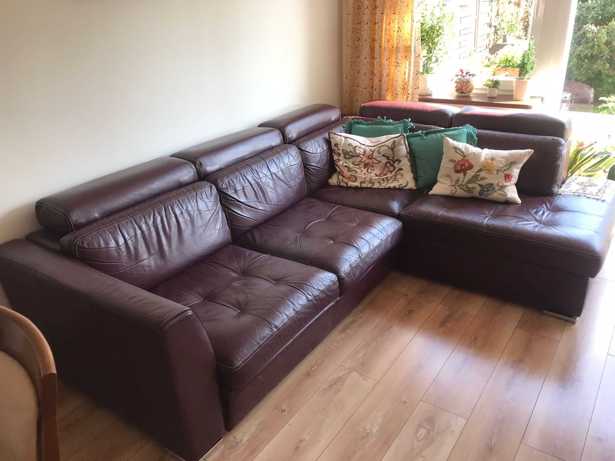 Skórzana kanapa / sofa z funkcją spania