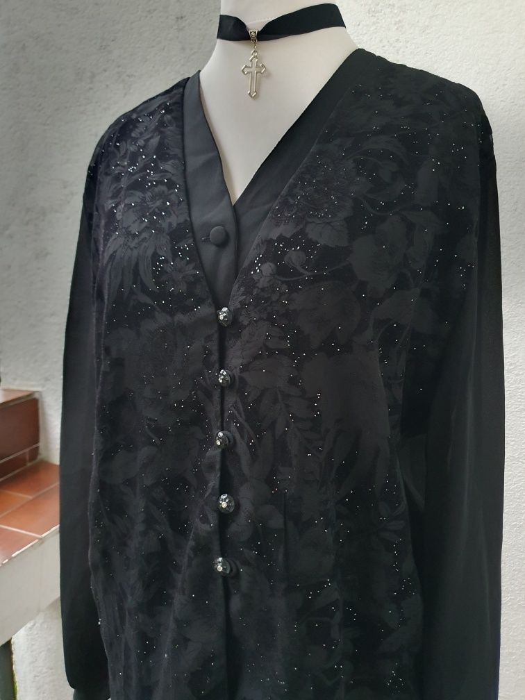 Gotycka koszula z kamizelką 2w1 romantic goth vampire elegant corpgoth