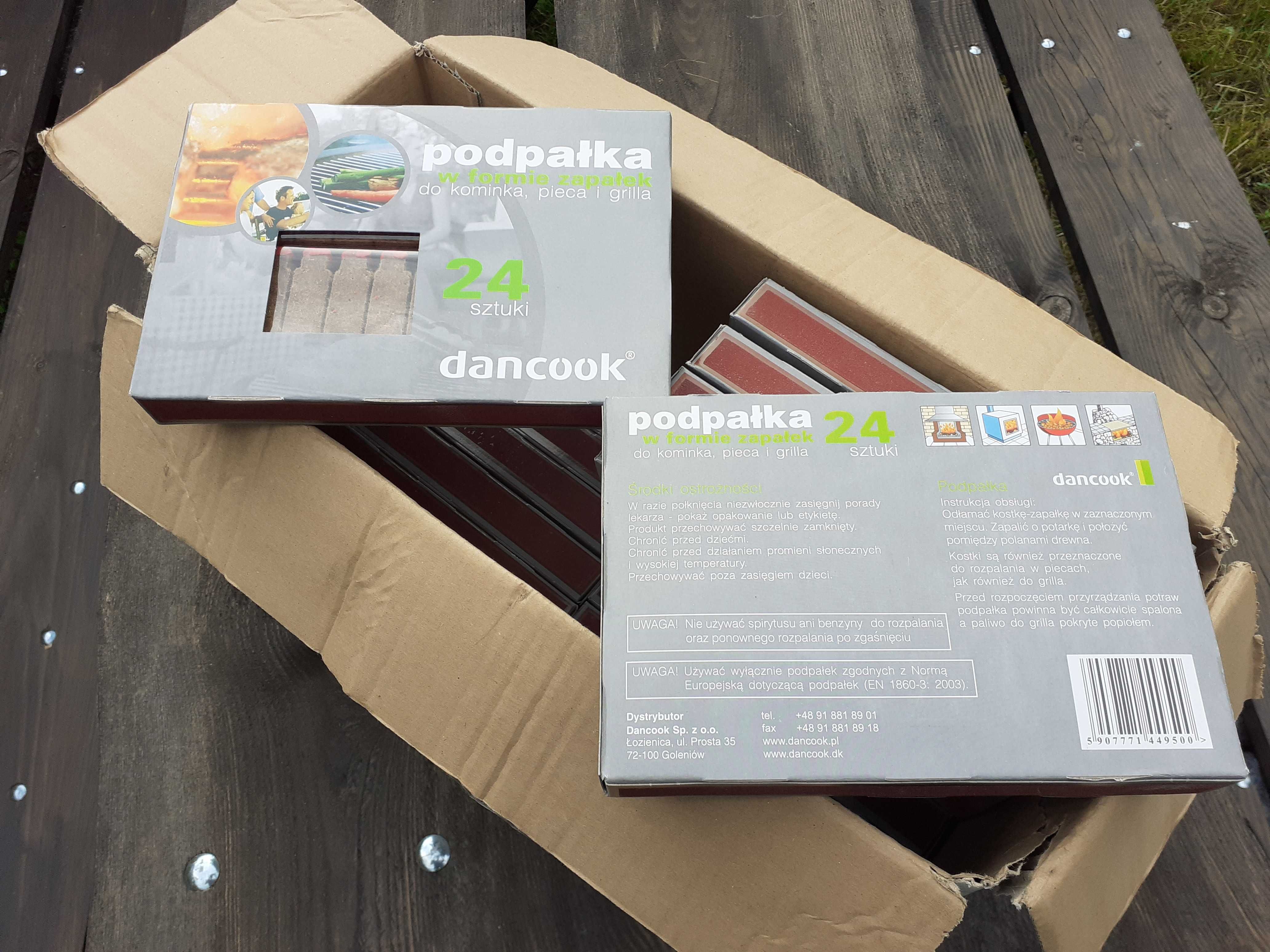 Podpałka w formie zapałek do kominka, pieca i grilla