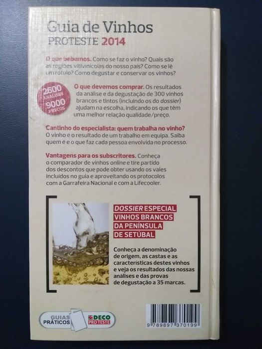 Livro "Guia de Vinhos - 2014" da Deco Proteste Novo