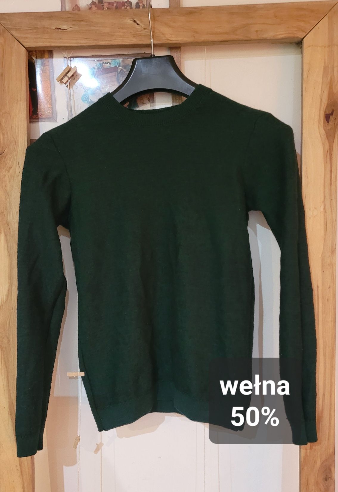 Włoski sweter 50% wełna merino