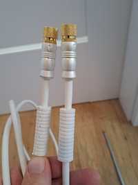 Kabel antenowy Vivanco coaxial SAT F wtyk pozłacane GOLD 2 metry