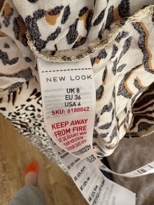 sukienka h&m s w panterkę