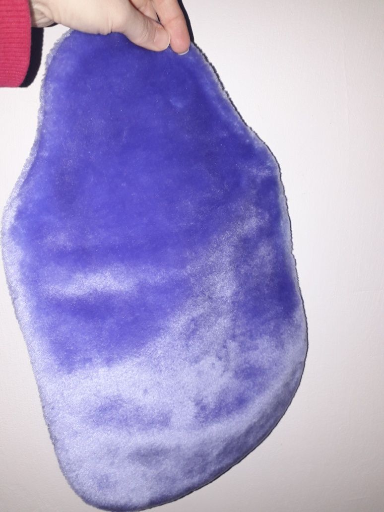 Меховой чехол для грелки, ярко синий/фиолетовый