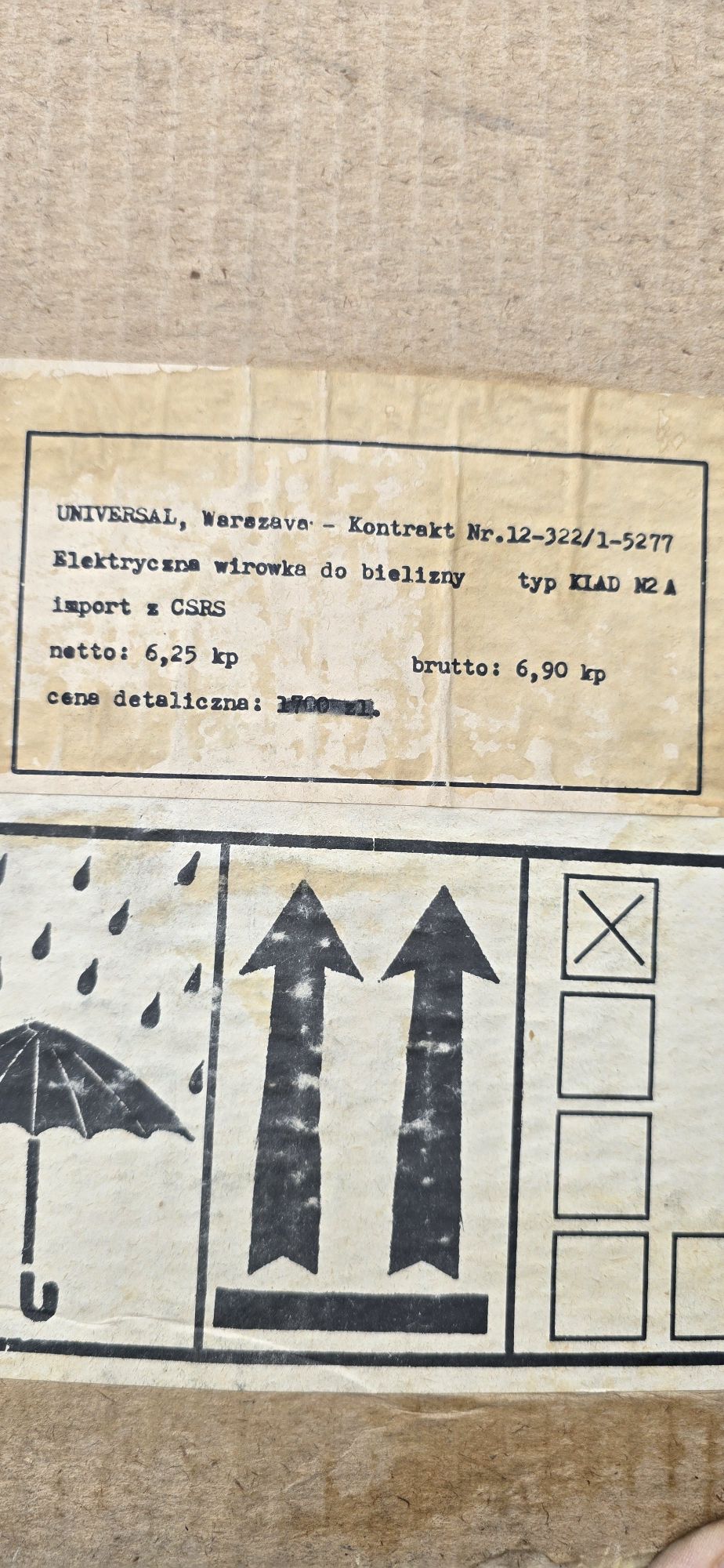 Elektryczna wirówka do bielizny KLAD N2 PRL