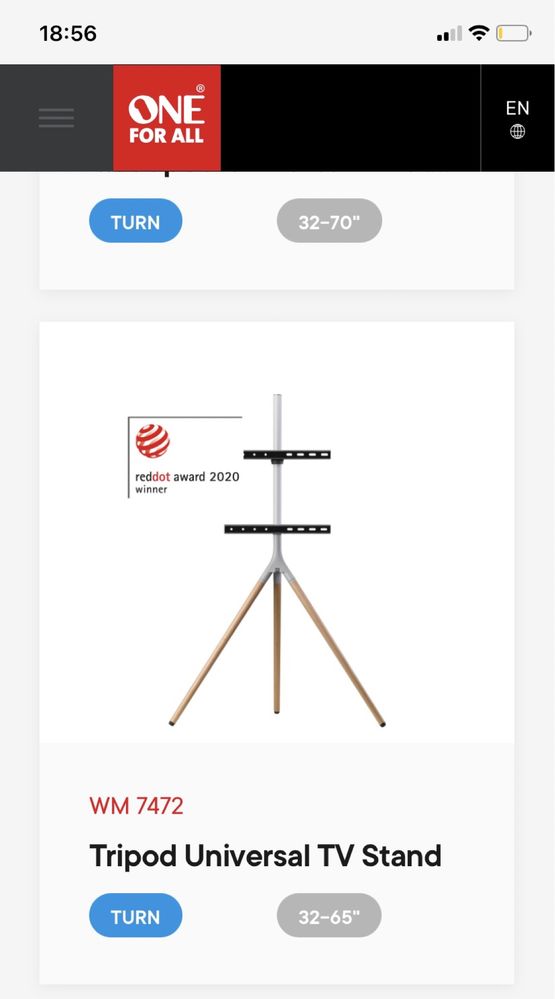 Suporte TV - Tripod Universal TV Stand WM 7472 - marca One for All