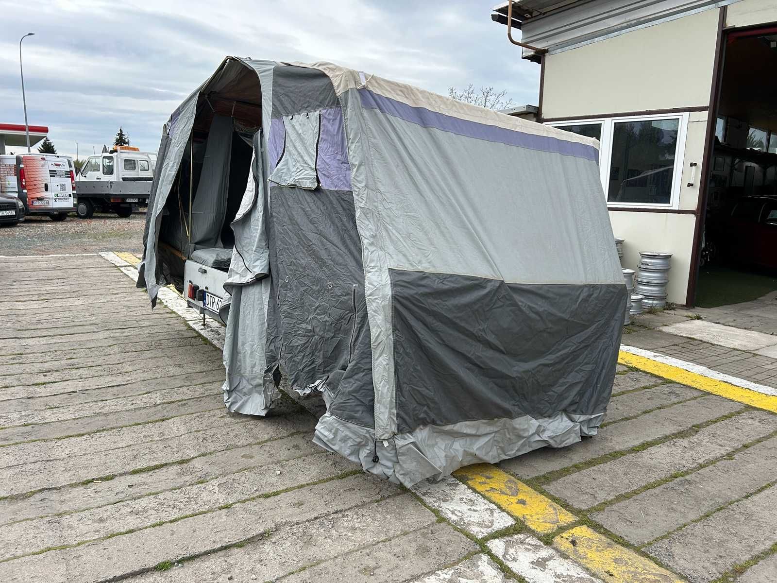 Przyczepka namiotowa kempingowa przyczepa lekka Eurotenda +przedsionek