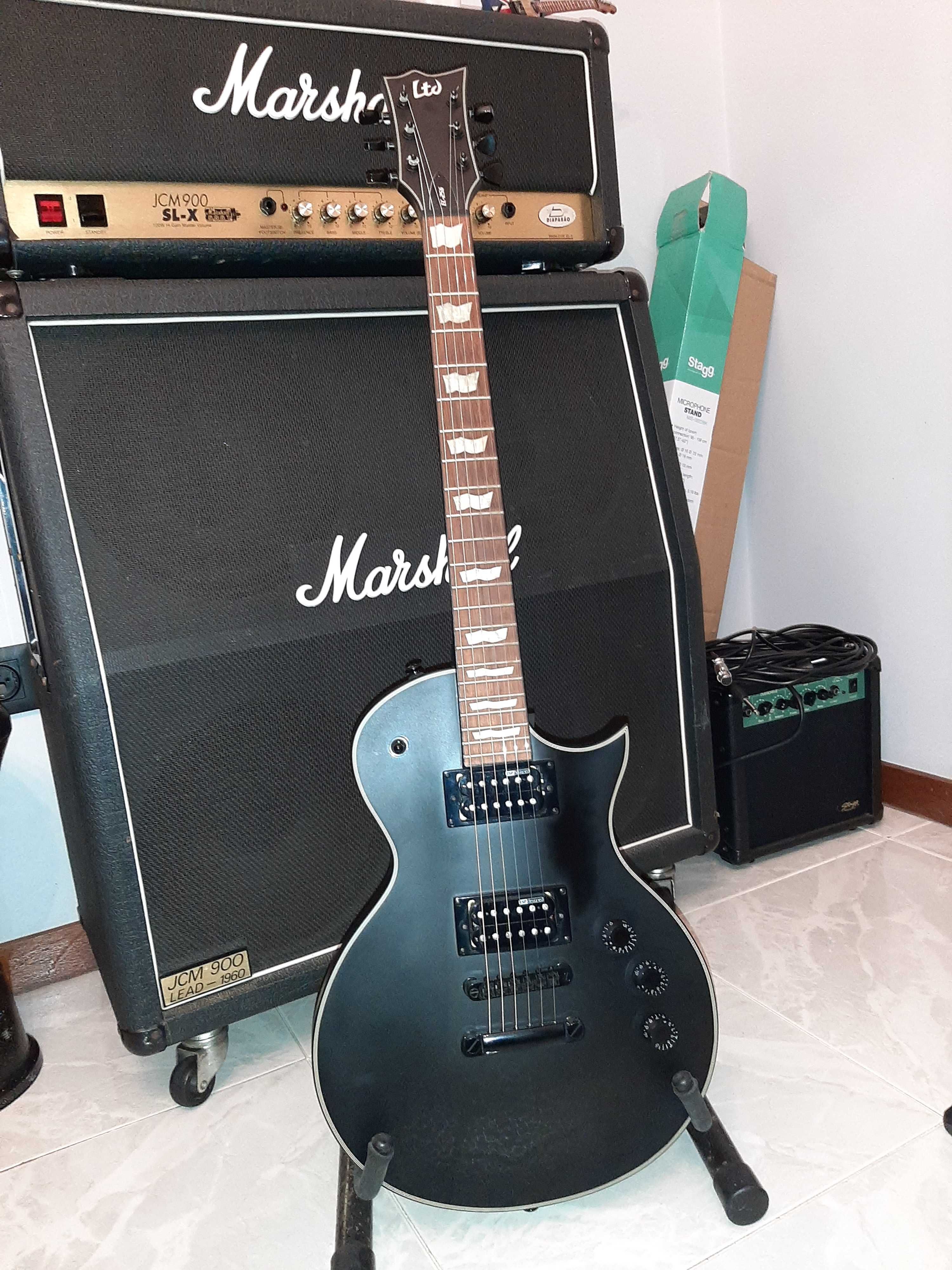 Guitarra ESP LTD EC-256 Black Satin + estojo hardcase