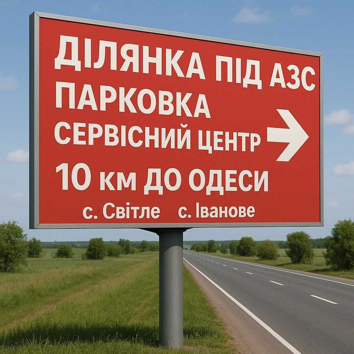 Ділянка з цільовим  призначенням вздовж траси М14  Одеса-Миколаїв